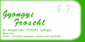 gyongyi froschl business card