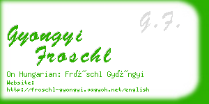 gyongyi froschl business card